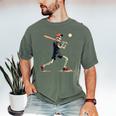 Skeleton Baseball Halloween Costume Men Boys Kids Men's Comfort Colors T-Shirt Moss Skeleton Baseball Halloween Costume Men Boys Kids Men's Comfort Colors T-Shirt Moss