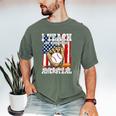 I Teach My Kids To Hit And Steal Baseball Dad American Flag Men's Comfort Colors T-Shirt Moss I Teach My Kids To Hit And Steal Baseball Dad American Flag Men's Comfort Colors T-Shirt Moss