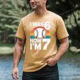 I Was 6 Now Im 7 Baseball Birthday Age 7 Men's Comfort Colors T-Shirt Mustard I Was 6 Now Im 7 Baseball Birthday Age 7 Men's Comfort Colors T-Shirt Mustard