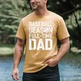 Baseball Dad Father Homerun Fathers Day Baseball Lovers Men's Comfort Colors T-Shirt Mustard
