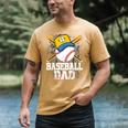 Baseball Dad Happy Fathers Day For Men Boys Kids Men's Comfort Colors T-Shirt Mustard