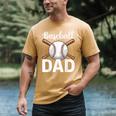 Baseball Dad Happy Fathers Day For Men Boys Men's Comfort Colors T-Shirt Mustard Baseball Dad Happy Fathers Day For Men Boys Men's Comfort Colors T-Shirt Mustard