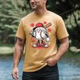 Baseball Drip Valentine Boys Women Men Hearts Sport Love Men's Comfort Colors T-Shirt Mustard