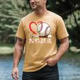 Baseball Nona Family Matching Cute Baseball Lover Men's Comfort Colors T-Shirt Mustard