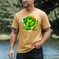 Baseball St Patricks Day Carnival Party Ice Cream Drip Boys Men's Comfort Colors T-Shirt Mustard