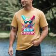 Drip Happens Baseball Ice Cream Bat And Ball With Sunglasses Men's Comfort Colors T-Shirt Mustard
