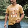 You Run I Gun Baseball Catcher Softball Player Men's Comfort Colors T-Shirt Mustard You Run I Gun Baseball Catcher Softball Player Men's Comfort Colors T-Shirt Mustard