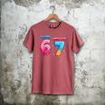 I Was 6 Now I'm 7 Birthday Baseball Drip For Boys Kid Men's Comfort Colors T-Shirt Crimson I Was 6 Now I'm 7 Birthday Baseball Drip For Boys Kid Men's Comfort Colors T-Shirt Crimson