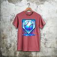 Baseball Drip Ice Cream Blue Glow Melt Ball Graphic Men's Comfort Colors T-Shirt Crimson Baseball Drip Ice Cream Blue Glow Melt Ball Graphic Men's Comfort Colors T-Shirt Crimson