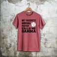 My Favorite Baseball Player Calls Me Gamma Men's Comfort Colors T-Shirt Crimson My Favorite Baseball Player Calls Me Gamma Men's Comfort Colors T-Shirt Crimson