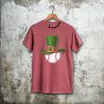 St Patricks Day Shamrock Baseball Saint Paddy's Kids Boys Men's Comfort Colors T-Shirt Crimson