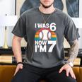 I Was 6 Now Im 7 Baseball Birthday Age 7 Men's Comfort Colors T-Shirt Pepper I Was 6 Now Im 7 Baseball Birthday Age 7 Men's Comfort Colors T-Shirt Pepper