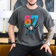 67 Baseball Meme Cool Drip Number 67 Player Or 67th Birthday Men's Comfort Colors T-Shirt Pepper
