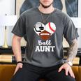 Ball Aunt Heart Football Baseball Hockey Game Day Men's Comfort Colors T-Shirt Pepper