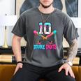 Baseball 10 Year Old Ice Cream Drip 10th Bday Double Digits Men's Comfort Colors T-Shirt Pepper