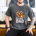 Baseball Dad Leopard Heart Colorful Men's Comfort Colors T-Shirt Pepper