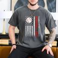 Baseball Dad USA American Flag Men Daddy Fathers Day Men's Comfort Colors T-Shirt Pepper Baseball Dad USA American Flag Men Daddy Fathers Day Men's Comfort Colors T-Shirt Pepper