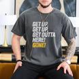 Baseball Player Get Up Get Outta Here Gone Home Run Men's Comfort Colors T-Shirt Pepper