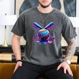 Neon Dripping Baseball And Bats Colorful Sports Art Men's Comfort Colors T-Shirt Pepper