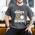 Proud Grandpa Of A 2026 Senior Baseball Graduation Leopard Men's Comfort Colors T-Shirt Pepper