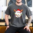 Santa Sports For Men Boys Christmas Baseball Player Men's Comfort Colors T-Shirt Pepper