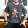 USA Patriotic Baseball Ice Cream Cone Freedom Men's Comfort Colors T-Shirt Pepper