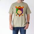 Baseball Drip Ice Cream Drip Halloween Baseball Lovers Men's Comfort Colors T-Shirt Khaki