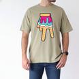 Baseball Ice Cream Drip Home Plate Glove Respect Drip 2 Side Men's Comfort Colors T-Shirt Khaki Baseball Ice Cream Drip Home Plate Glove Respect Drip 2 Side Men's Comfort Colors T-Shirt Khaki