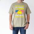 Softball Dad Like A Baseball Dad But Bigger Balls Back Premium Men's Comfort Colors T-Shirt Khaki