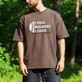 Baseball Fans I Yell Because I Care Baseball Daddys Men's Comfort Colors T-Shirt Espresso