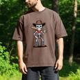 Cowboy Skeleton Baseball Halloween Graphic Men's Comfort Colors T-Shirt Espresso Cowboy Skeleton Baseball Halloween Graphic Men's Comfort Colors T-Shirt Espresso