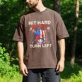 Hit Hard Run Fast Turn Left Baseball Cream Drip Crossed Bats Men's Comfort Colors T-Shirt Espresso