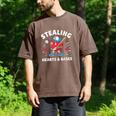 Valentines Day Baseball Stealing Hearts Bases Boys Kids Men Men's Comfort Colors T-Shirt Espresso