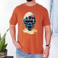 Baseball Catcher Mask Ice Cream Dripping Baseball Boy Youth Men's Comfort Colors T-Shirt Yam
