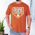 Baseball Dad Ice Cream Drip Home Plate Cool Fathers Day Men's Comfort Colors T-Shirt Yam Baseball Dad Ice Cream Drip Home Plate Cool Fathers Day Men's Comfort Colors T-Shirt Yam