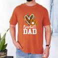 Baseball Dad Leopard Heart Colorful Men's Comfort Colors T-Shirt Yam