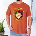 Baseball Drip Ice Cream Drip Halloween Baseball Lovers Men's Comfort Colors T-Shirt Yam