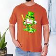 Baseball Player Ice Cream Drip Shamrocks St Patrick's Day Men's Comfort Colors T-Shirt Yam Baseball Player Ice Cream Drip Shamrocks St Patrick's Day Men's Comfort Colors T-Shirt Yam