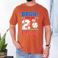 Bruh It's My 2nd Birthday Boy Baseball Themed Party Men's Comfort Colors T-Shirt Yam Bruh It's My 2nd Birthday Boy Baseball Themed Party Men's Comfort Colors T-Shirt Yam