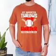My Daughter Throws Harder Than Your Son Baseball Dads Men's Comfort Colors T-Shirt Yam