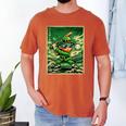 Leprechaun Playing Baseball Japanese Art St Patricks Day Men's Comfort Colors T-Shirt Yam Leprechaun Playing Baseball Japanese Art St Patricks Day Men's Comfort Colors T-Shirt Yam