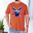 Neon Dripping Baseball And Bats Colorful Sports Art Men's Comfort Colors T-Shirt Yam