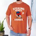 Stealing Hearts & Bases Valentine’s Day Baseball Love Men's Comfort Colors T-Shirt Yam Stealing Hearts & Bases Valentine’s Day Baseball Love Men's Comfort Colors T-Shirt Yam
