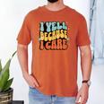 I Yell Because I Care Baseball Dad Men's Comfort Colors T-Shirt Yam