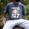 I Was 6 Now Im 7 Baseball Birthday Age 7 Men's Comfort Colors T-Shirt Denim I Was 6 Now Im 7 Baseball Birthday Age 7 Men's Comfort Colors T-Shirt Denim