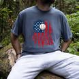 Baseball Dad USA American Flag 4th Of July Men's Comfort Colors T-Shirt Denim