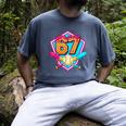 Baseball Drip Jersey Number 67 For Players & 67th Birthday Men's Comfort Colors T-Shirt Denim
