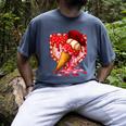 Baseball Heart Valentine Baseball Ice Cream Drip Boys Girls Men's Comfort Colors T-Shirt Denim