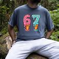 Baseball Ice Cream Drip 6 7 Kids 67 Birthday Men's Comfort Colors T-Shirt Denim