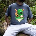 Baseball Life Style Ice Cream Drip Green Men's Comfort Colors T-Shirt Denim